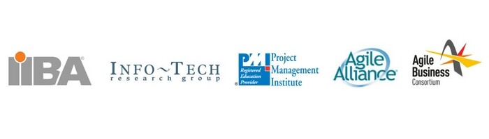 Industry Aligned Industry Alliance: IIBA, PMI Institute, Info-Tech Research Group, Agile Alliance